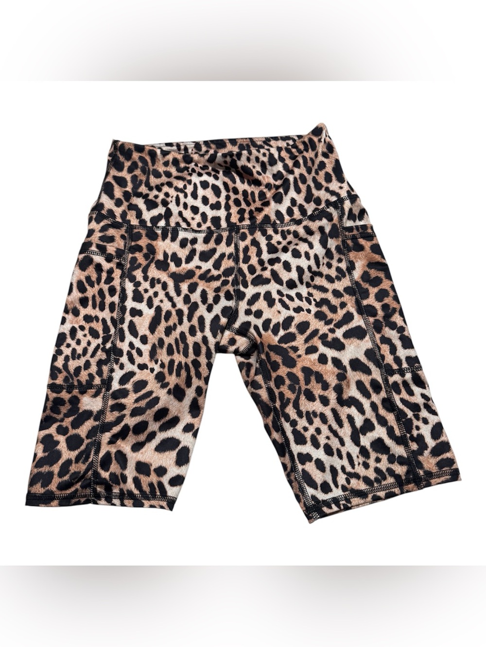 Daisy Fuentes Fit Leopard Print Capri Leggings Size Small Athletic Yoga Workout